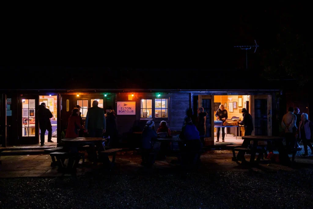 the clubhouse at night